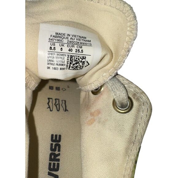 Converse Chuck Taylor All Star Lux Hi Hidden Heel Floral Wedge Size 8.5 - Picture 6 of 6